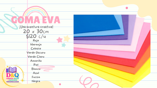 PLIEGOS DE GOMA EVA