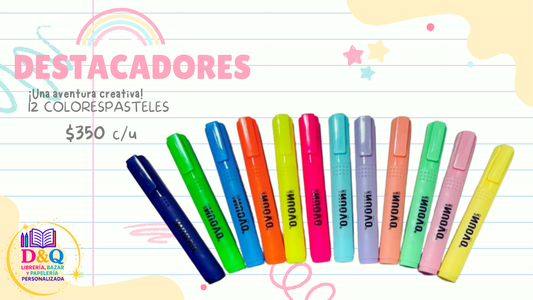 DESTACADORES COLOR PASTEL