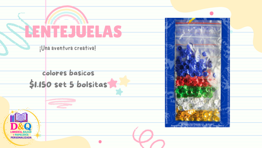 LENTEJUELAS SET 5 COLORES