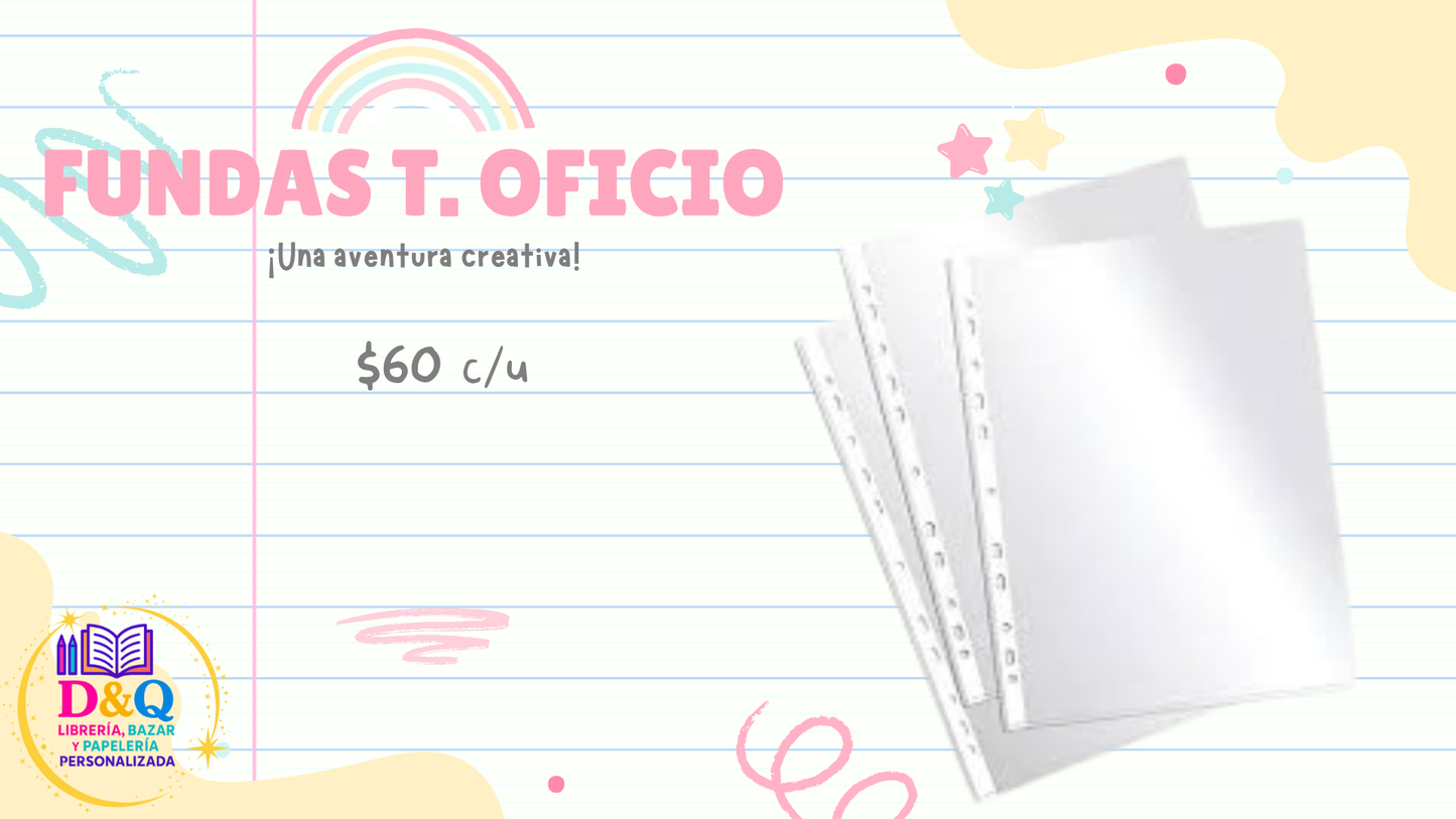 FUNDAS PARA HOJAS T. OFICIO